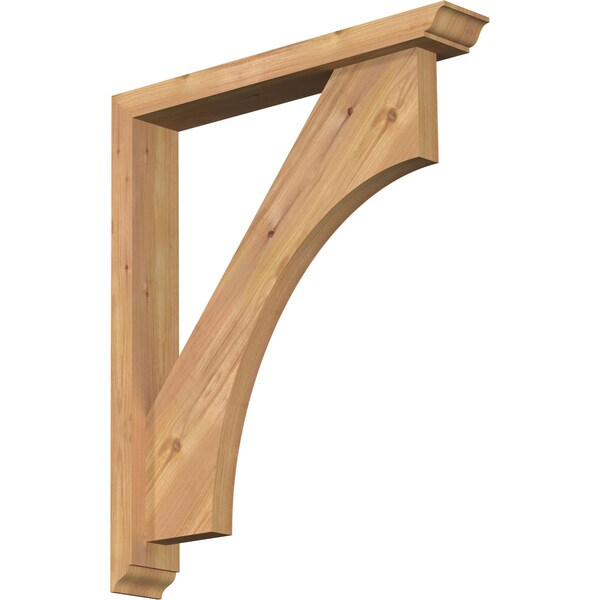 Ekena Millwork Westlake Traditional Smooth Bracket w/ Offset Brace, Western Red Cedar, 3 1/2"W x 22"D x 26"H BKT0402X22X26WTL01SWR - main